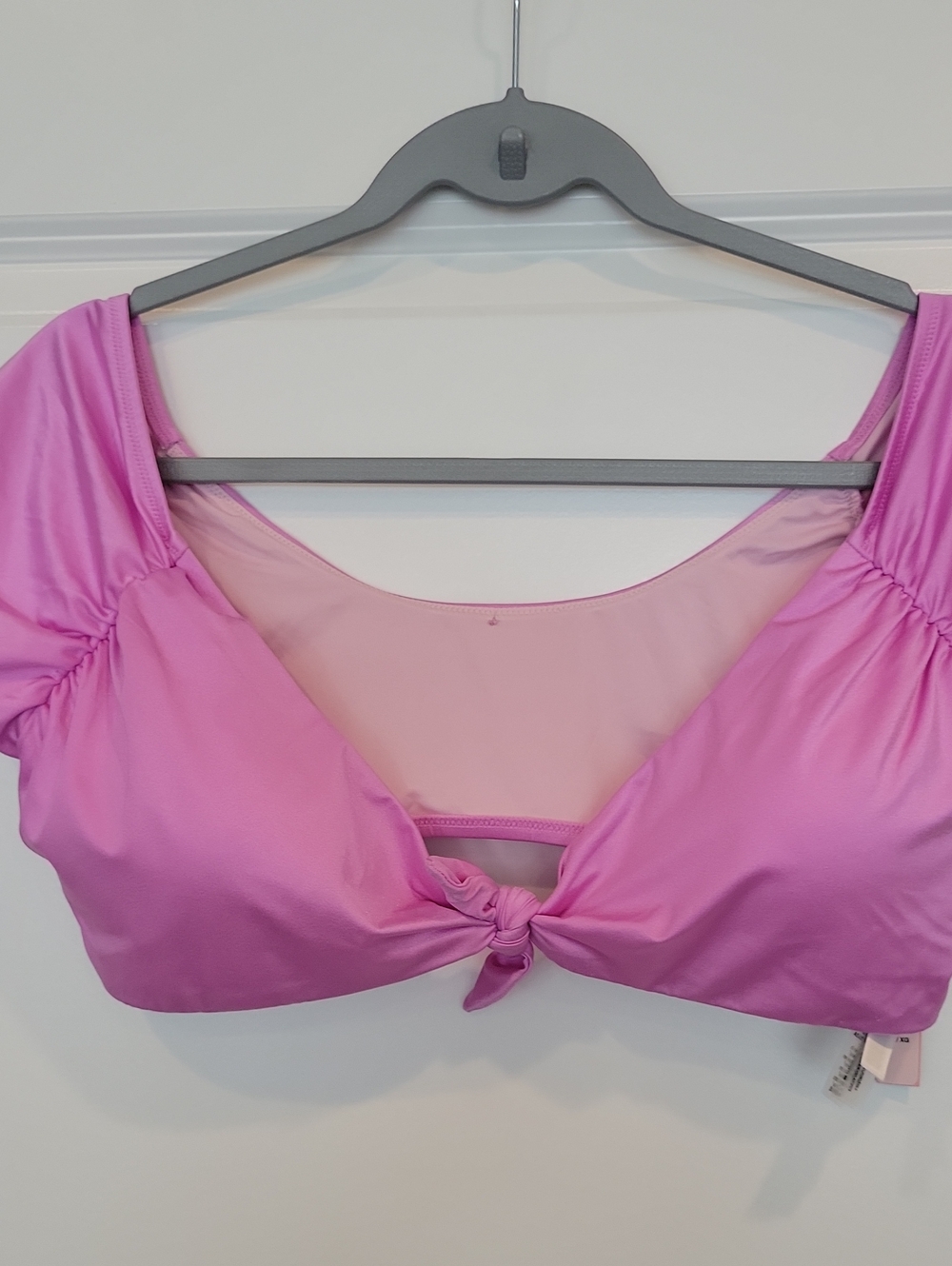 NWT Victoria's Secret Bikini Top Shortsleeve Twisted Front Size XL